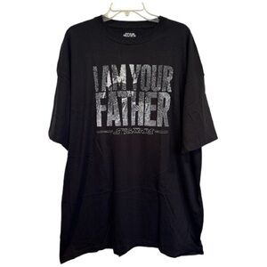 Star Wars I Am Your Father Black Short Sleeve Graphic Tee New without Tags 2XL